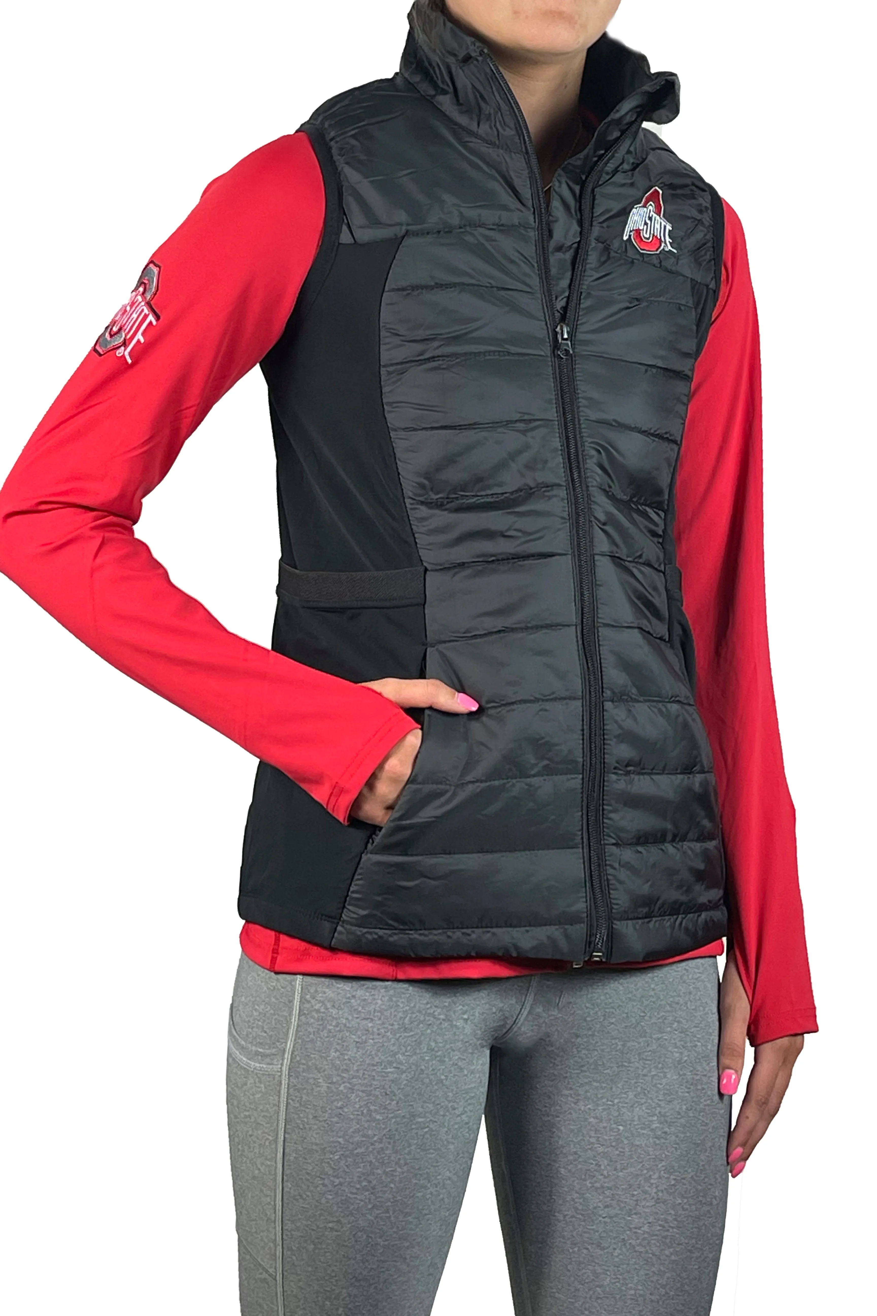 1000 - The Ohio State "Athletic Block O" Ladies Performance Vest/Black