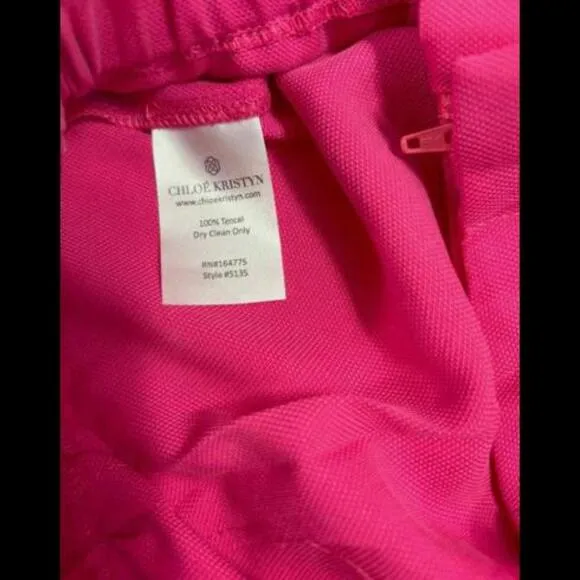 (24) NWT Chloe Kristyn Paperbag Shorts Hot Pink, Sz XS