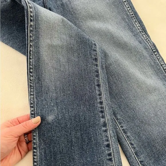 3x1 NYC Straight Leg Cropped Jeans with Frayed Hem, Size 25 NWOT