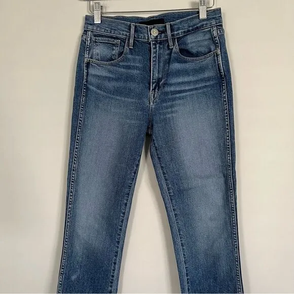 3x1 NYC Straight Leg Cropped Jeans with Frayed Hem, Size 25 NWOT
