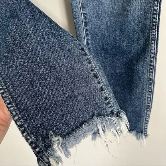 3x1 NYC Straight Leg Cropped Jeans with Frayed Hem, Size 25 NWOT
