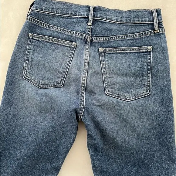 3x1 NYC Straight Leg Cropped Jeans with Frayed Hem, Size 25 NWOT