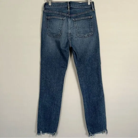 3x1 NYC Straight Leg Cropped Jeans with Frayed Hem, Size 25 NWOT