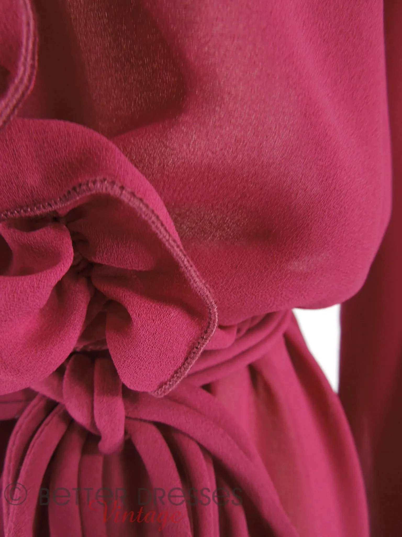 70s/80s Ruffle Front Secretary Dress