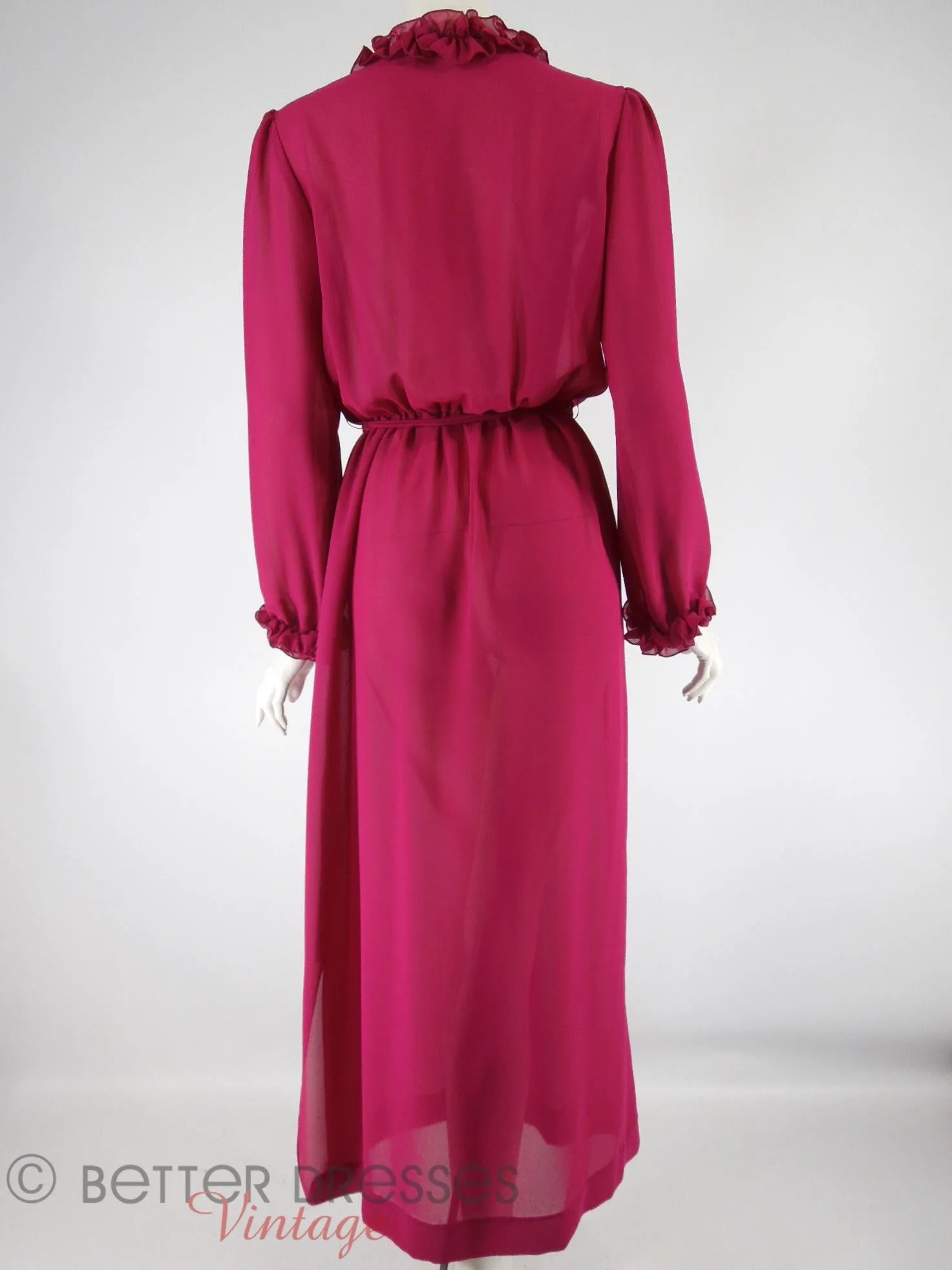 70s/80s Ruffle Front Secretary Dress