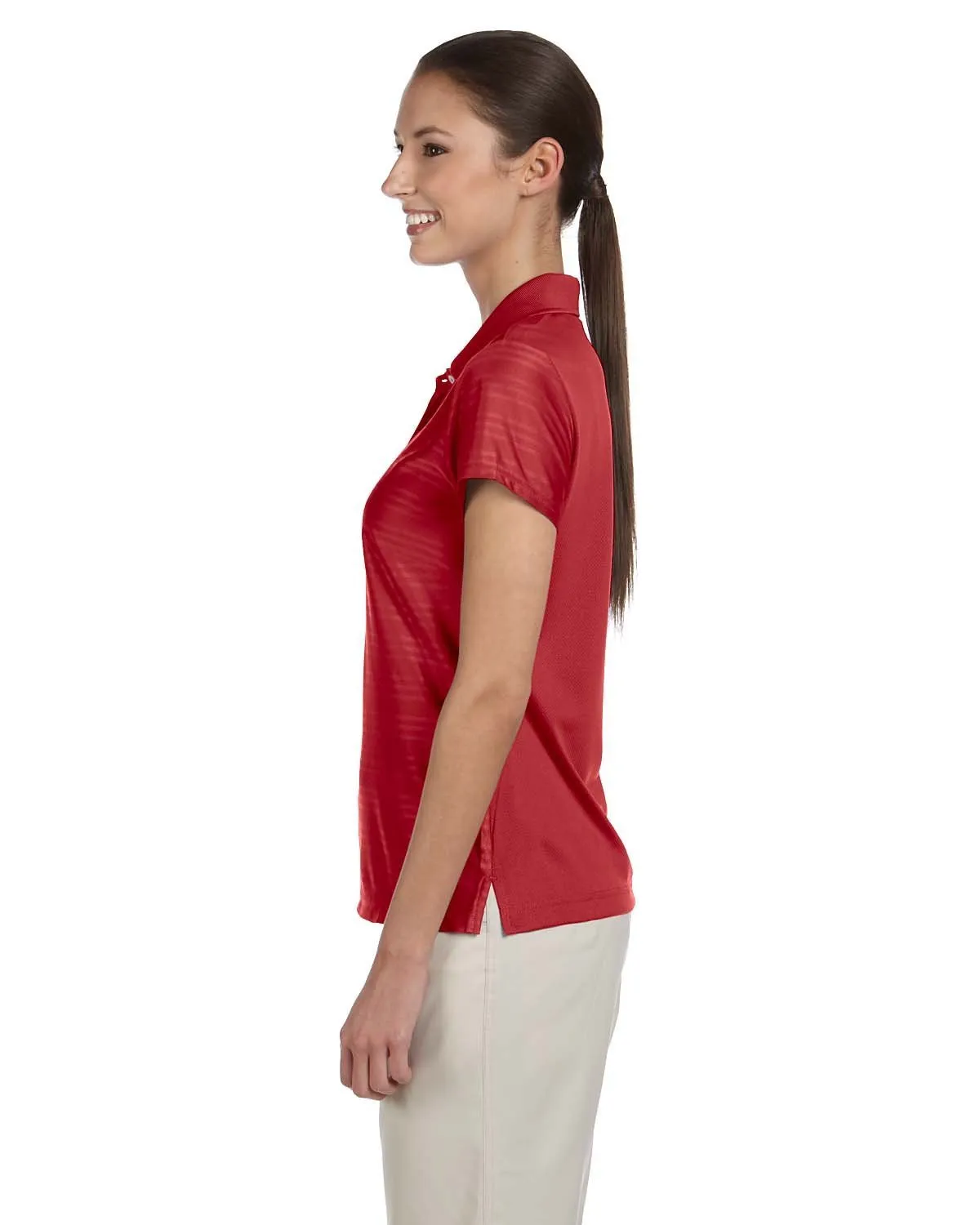 adidas Golf Ladies' climacool Mesh Polo A135 POWER RED/ BLACK
