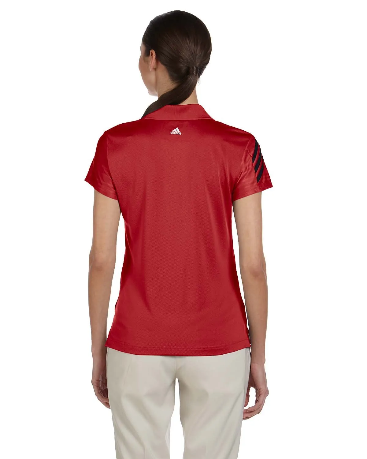 adidas Golf Ladies' climacool Mesh Polo A135 POWER RED/ BLACK