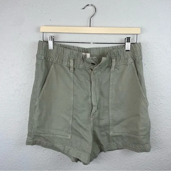 Adriano Goldschmied Paperbag Kai Shorts Sulfur Natural Agave