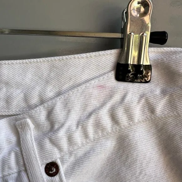 AGOLDE Fen White High Rise Straight Leg Distressed Jeans Size 27