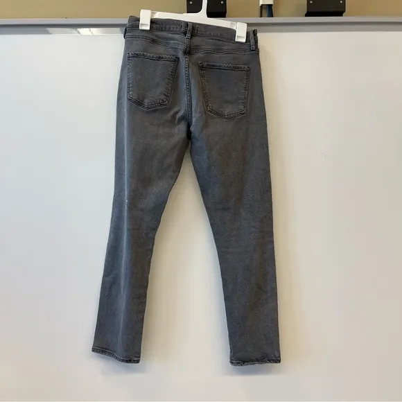 Agolde Toni Mid Rise Straight Leg Jeans in Ceremony Gray 28