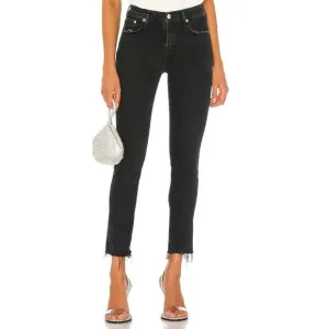 AGOLDE Toni Mid Rise Straight Raw Hem In feral Revolve Jeans