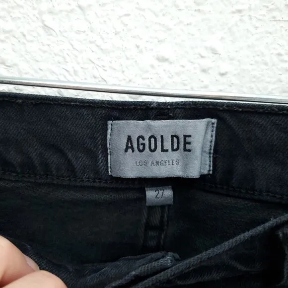 AGOLDE Toni Mid Rise Straight Raw Hem In feral Revolve Jeans