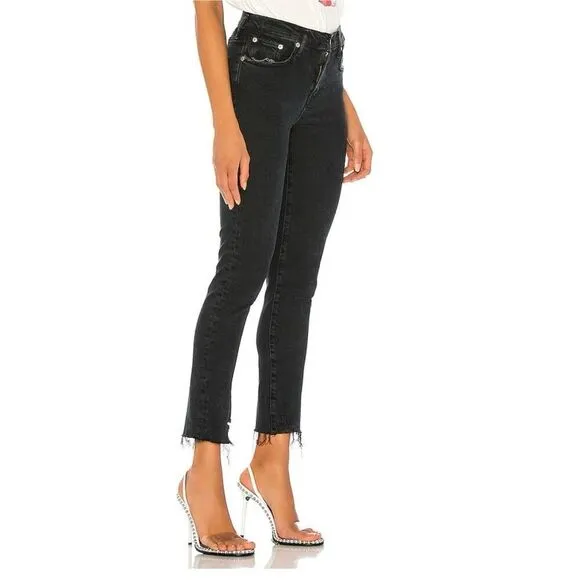 AGOLDE Toni Mid Rise Straight Raw Hem In feral Revolve Jeans