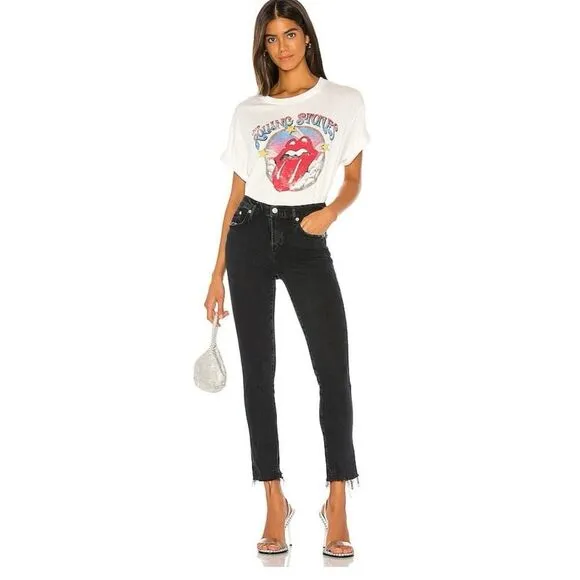 AGOLDE Toni Mid Rise Straight Raw Hem In feral Revolve Jeans