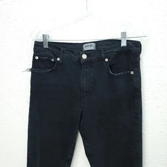 AGOLDE Toni Mid Rise Straight Raw Hem In feral Revolve Jeans