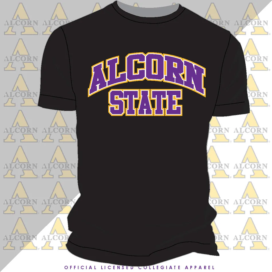 ALCORN STATE | Univ. ARCH Black Unisex Tees (**)