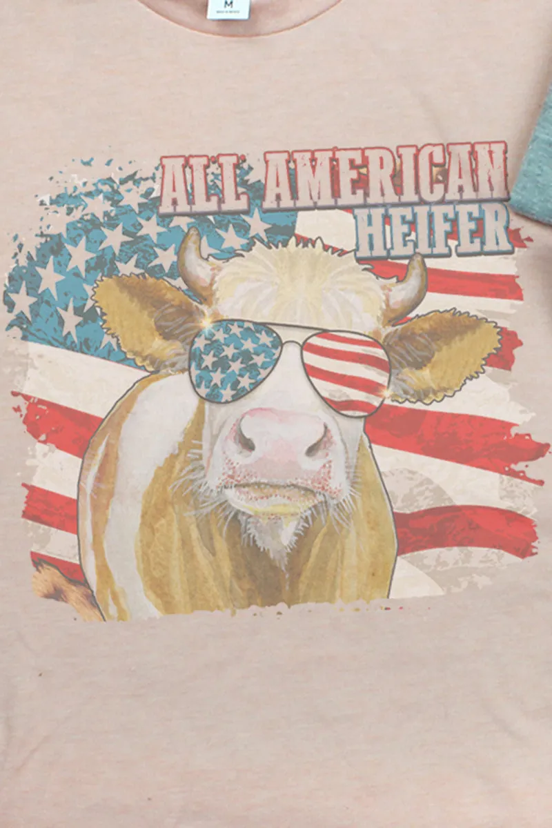 All American Heifer Unisex Poly-Rich Blend Tee