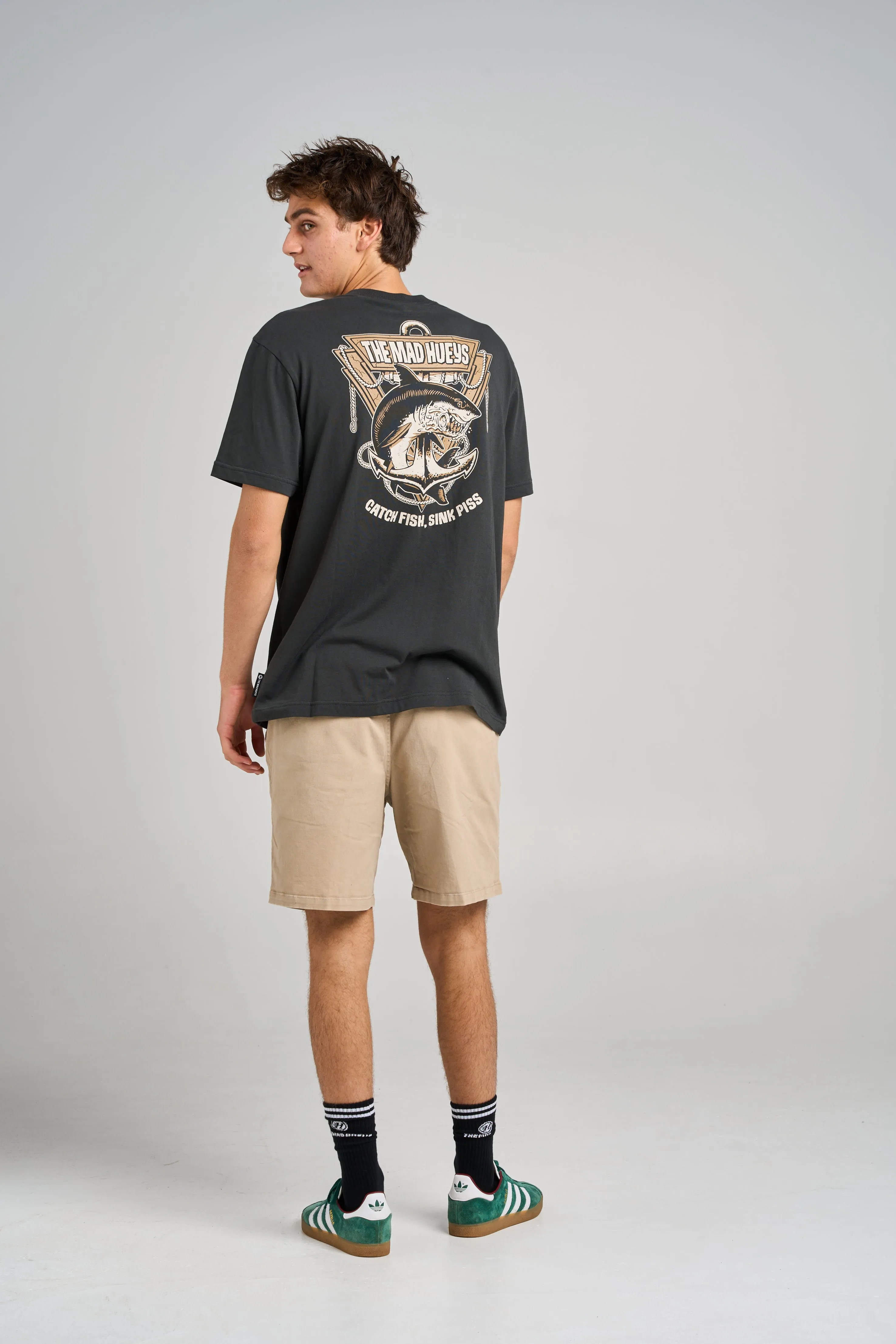 Anchor Shark SS Tee - Vintage Black