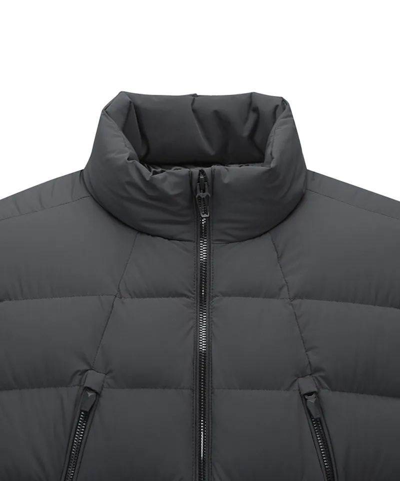 ANEW GOLF Men's Zipper Point Down Vest - Dark Gray