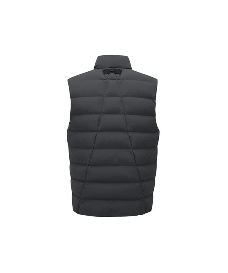 ANEW GOLF Men's Zipper Point Down Vest - Dark Gray
