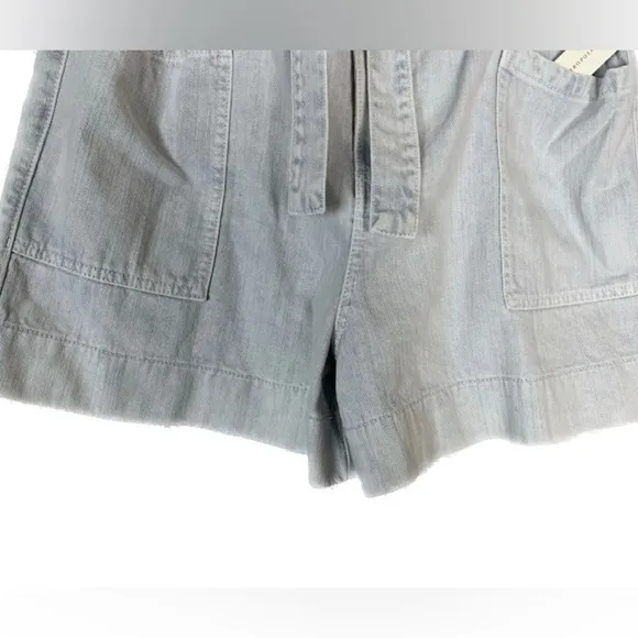 Anthropologie Pilcro Ultra High-Rise Acid Wash  Paperbag Denim Shorts