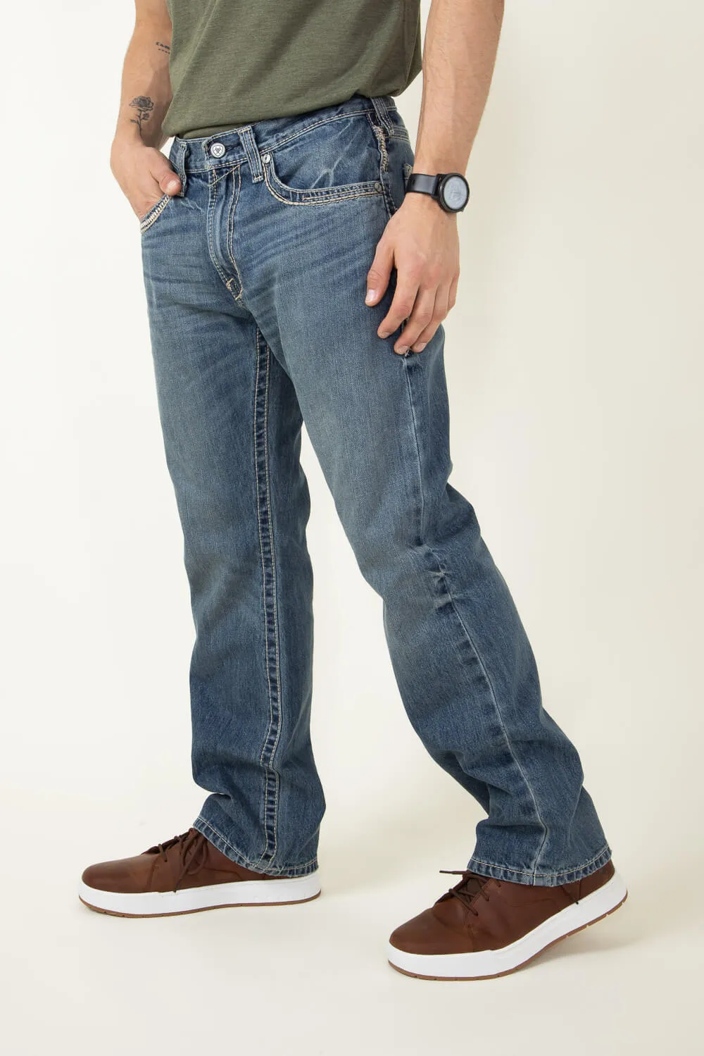 Ariat Straight Fit Jeans for Men | 10012703-GAMBLER 18.5" LEG