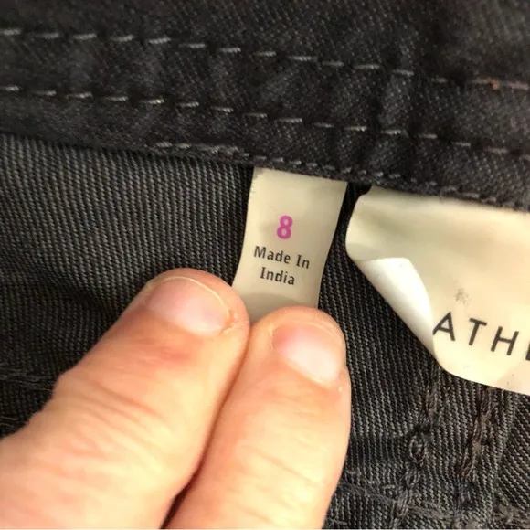 Athleta Frontier Jeans Women’s 8 Charcoal Black Straight Leg Performance Stretch