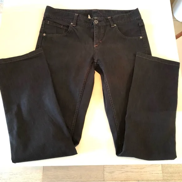 Athleta Frontier Jeans Women’s 8 Charcoal Black Straight Leg Performance Stretch