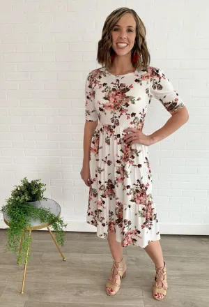 Autumn Floral Dress -Final Sale