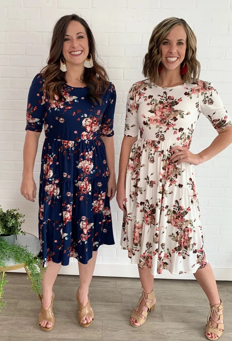 Autumn Floral Dress -Final Sale