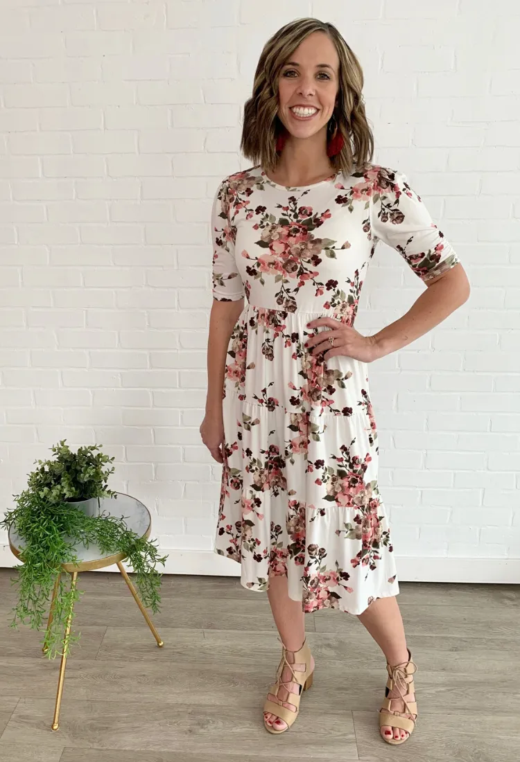 Autumn Floral Dress -Final Sale