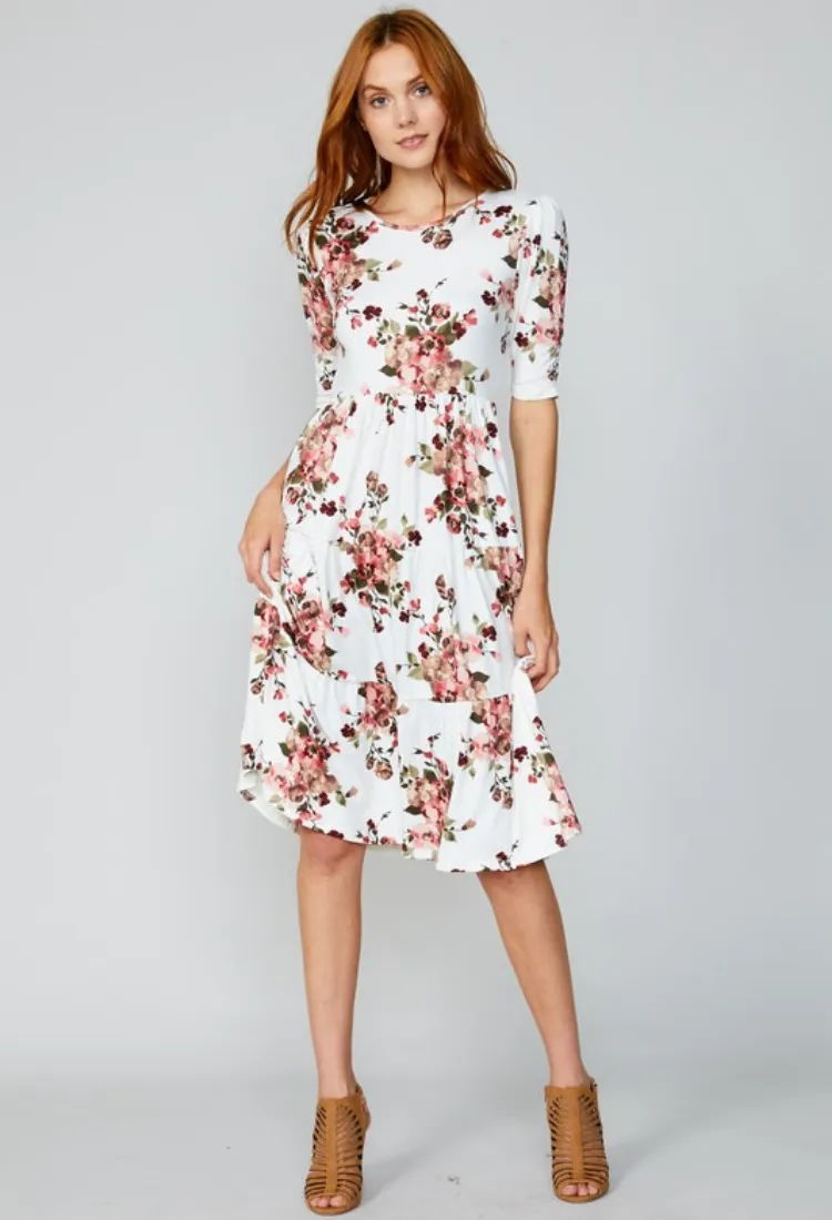 Autumn Floral Dress -Final Sale