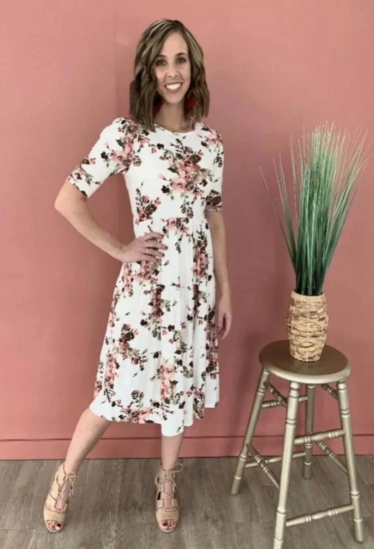 Autumn Floral Dress -Final Sale