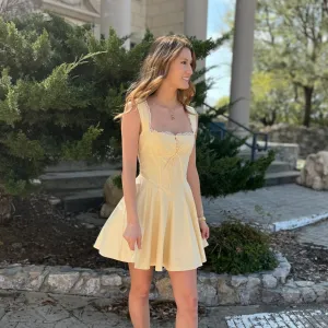 Ayla Square Neck Crochet Mini Dress