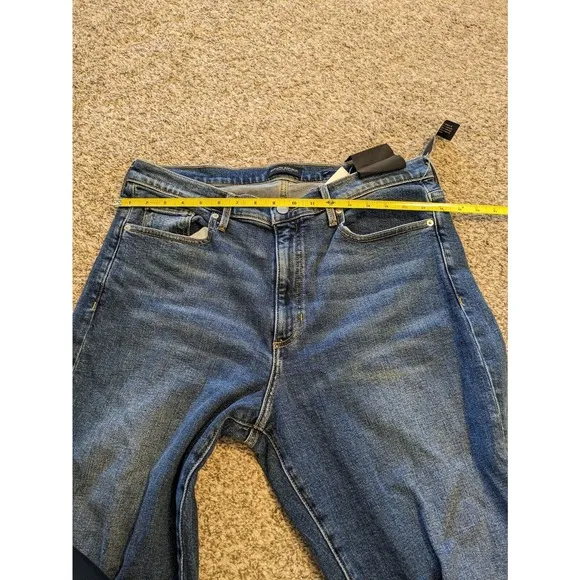 Banana Republic NEW Women's Jeans Mid-rise Straight Ankle Size 32 Distress