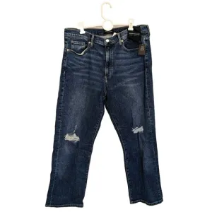Banana Republic NEW Women's Jeans Mid-rise Straight Ankle Size 32 Distress