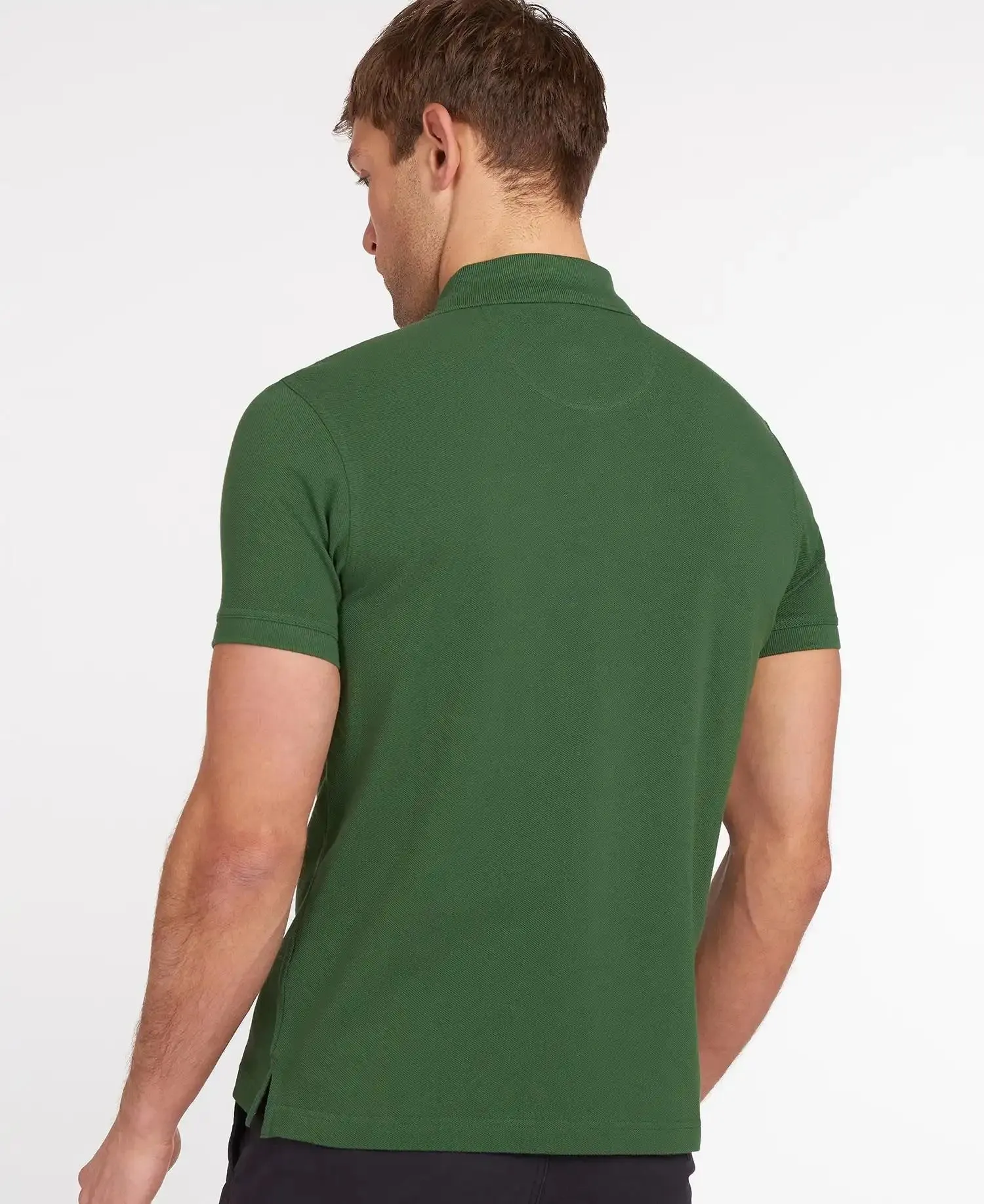 Barbour Men's Tartan Pique Polo Shirt Racing Green