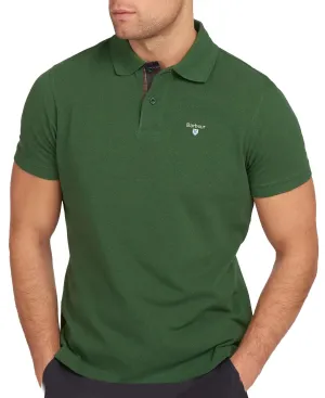 Barbour Men's Tartan Pique Polo Shirt Racing Green