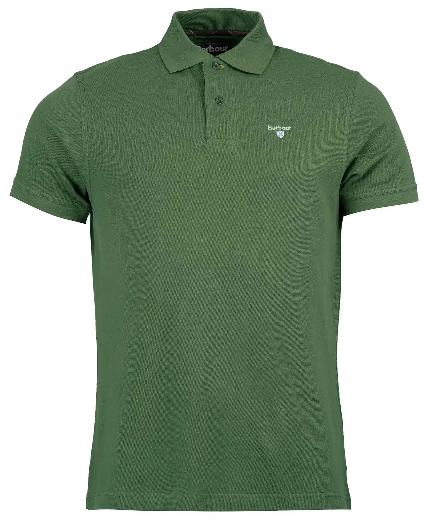 Barbour Men's Tartan Pique Polo Shirt Racing Green
