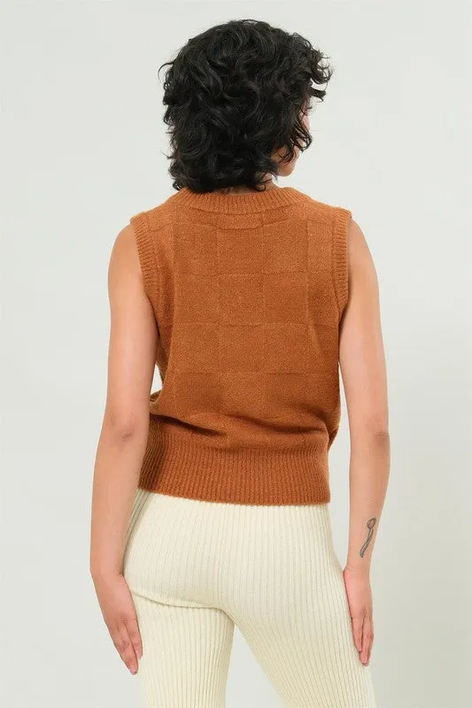 Basketweave Sweater Vest