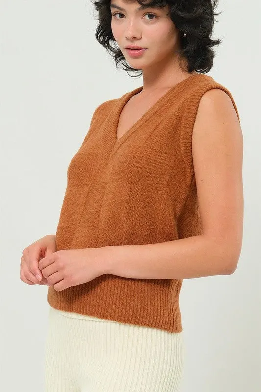 Basketweave Sweater Vest