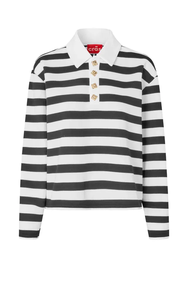 Beacras Blouse - Black Stripe