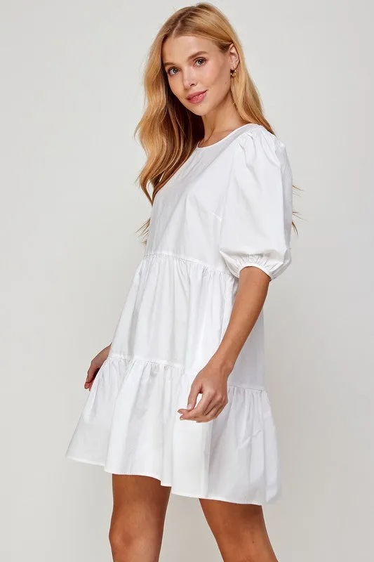 BELLA PUFF SLEEVE MINI DRESS