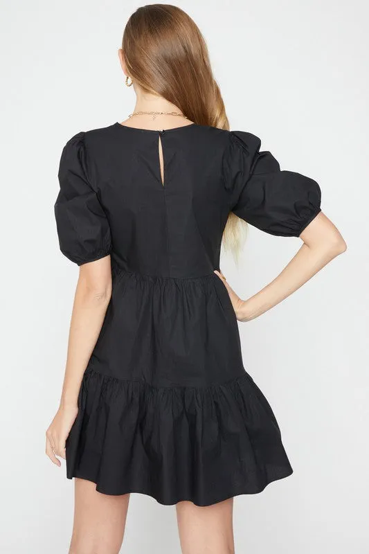 BELLA PUFF SLEEVE MINI DRESS