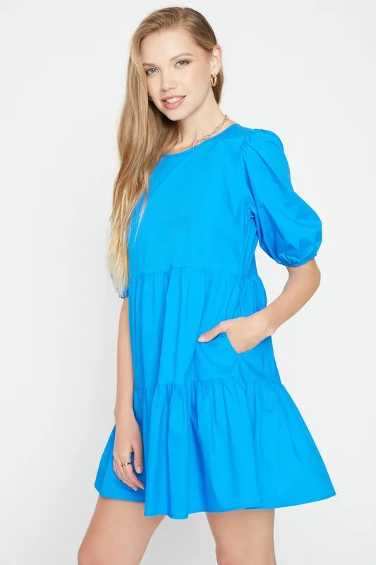 BELLA PUFF SLEEVE MINI DRESS