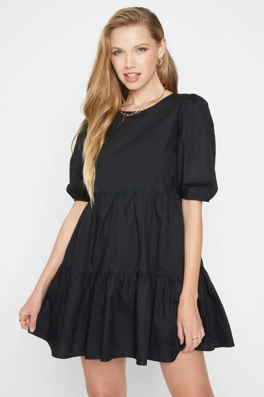 BELLA PUFF SLEEVE MINI DRESS