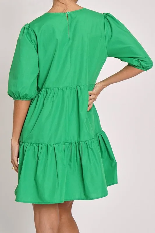 BELLA PUFF SLEEVE MINI DRESS