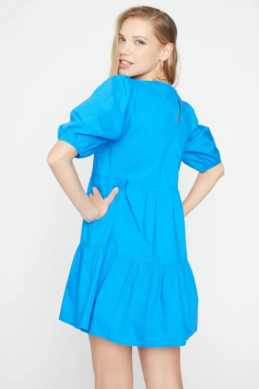 BELLA PUFF SLEEVE MINI DRESS