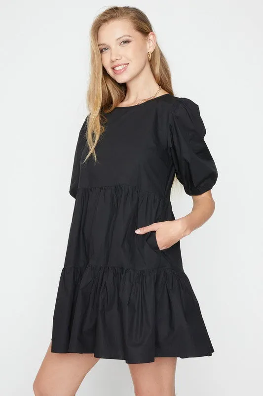 BELLA PUFF SLEEVE MINI DRESS