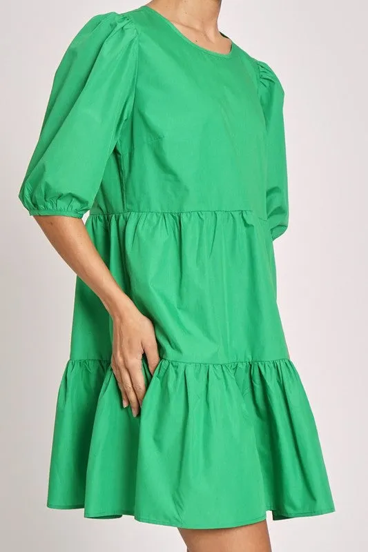 BELLA PUFF SLEEVE MINI DRESS